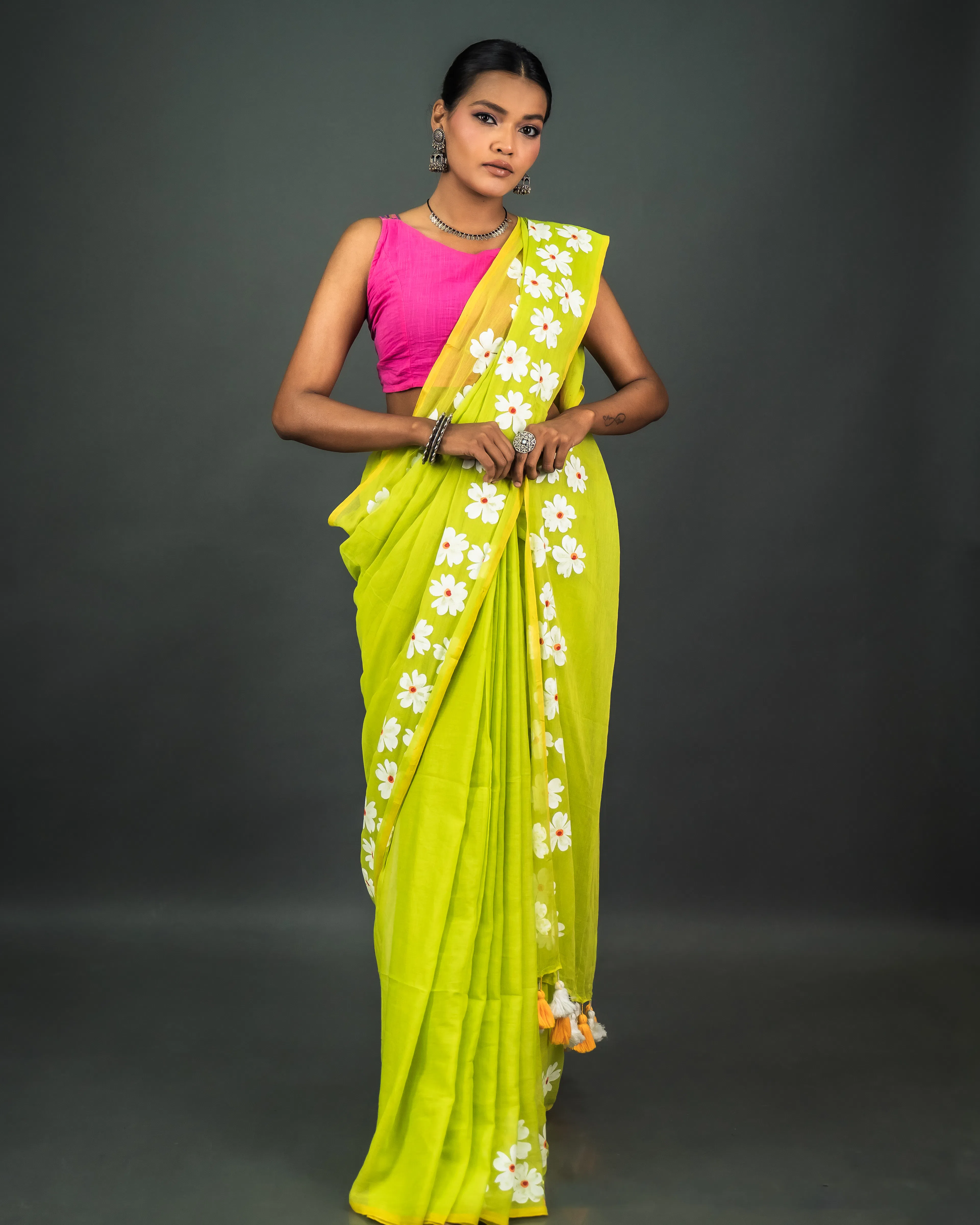 Handpainted sarees