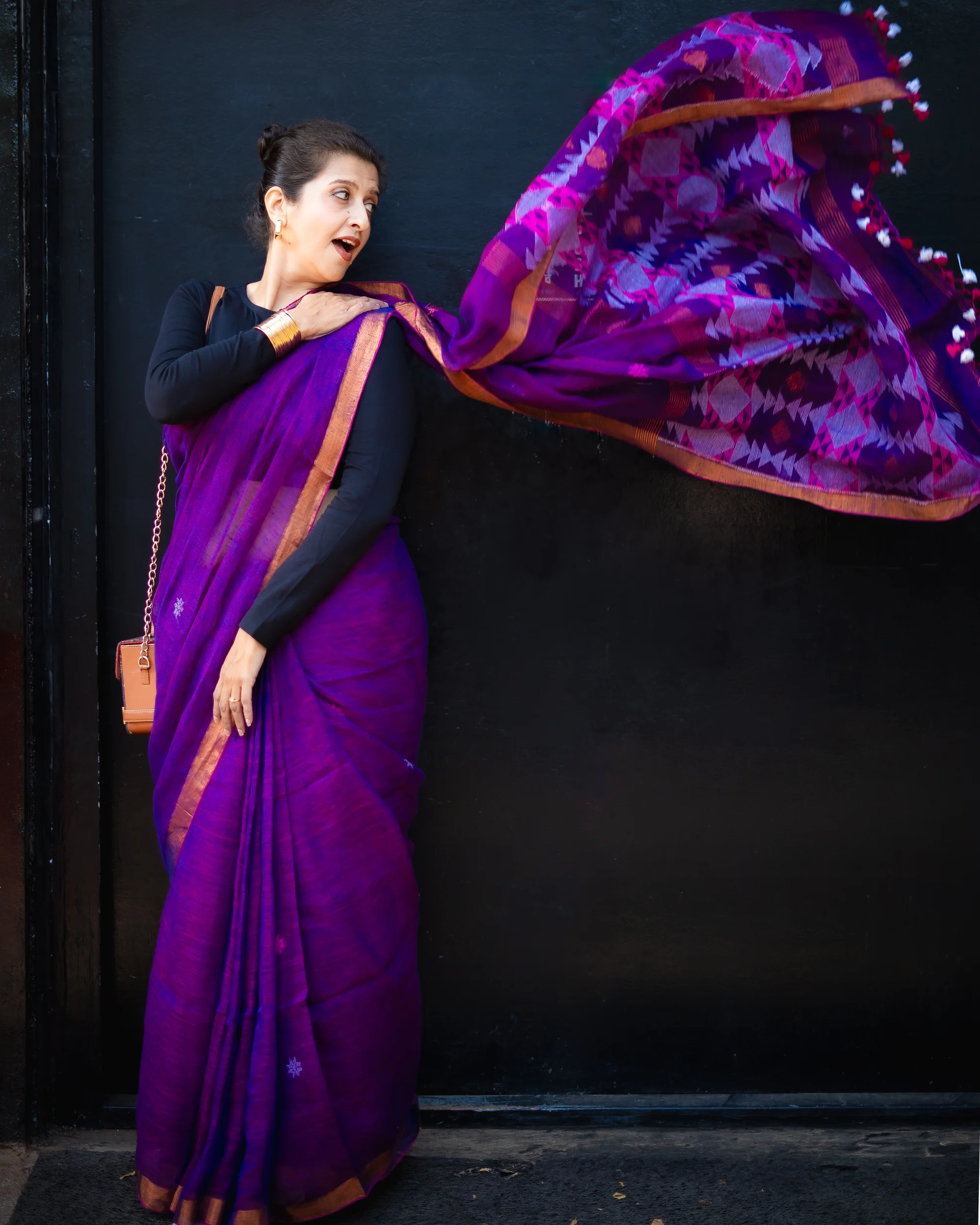 Linen sarees